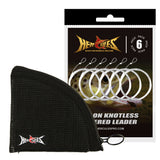 HERCULES Pre-Tied Loop Fly Fishing Leader with leader wallet Pack of 6