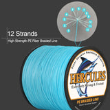 100M 109Yds Yellow 10lb-420lb HERCULES PE Braided Fishing Line 12 Strands