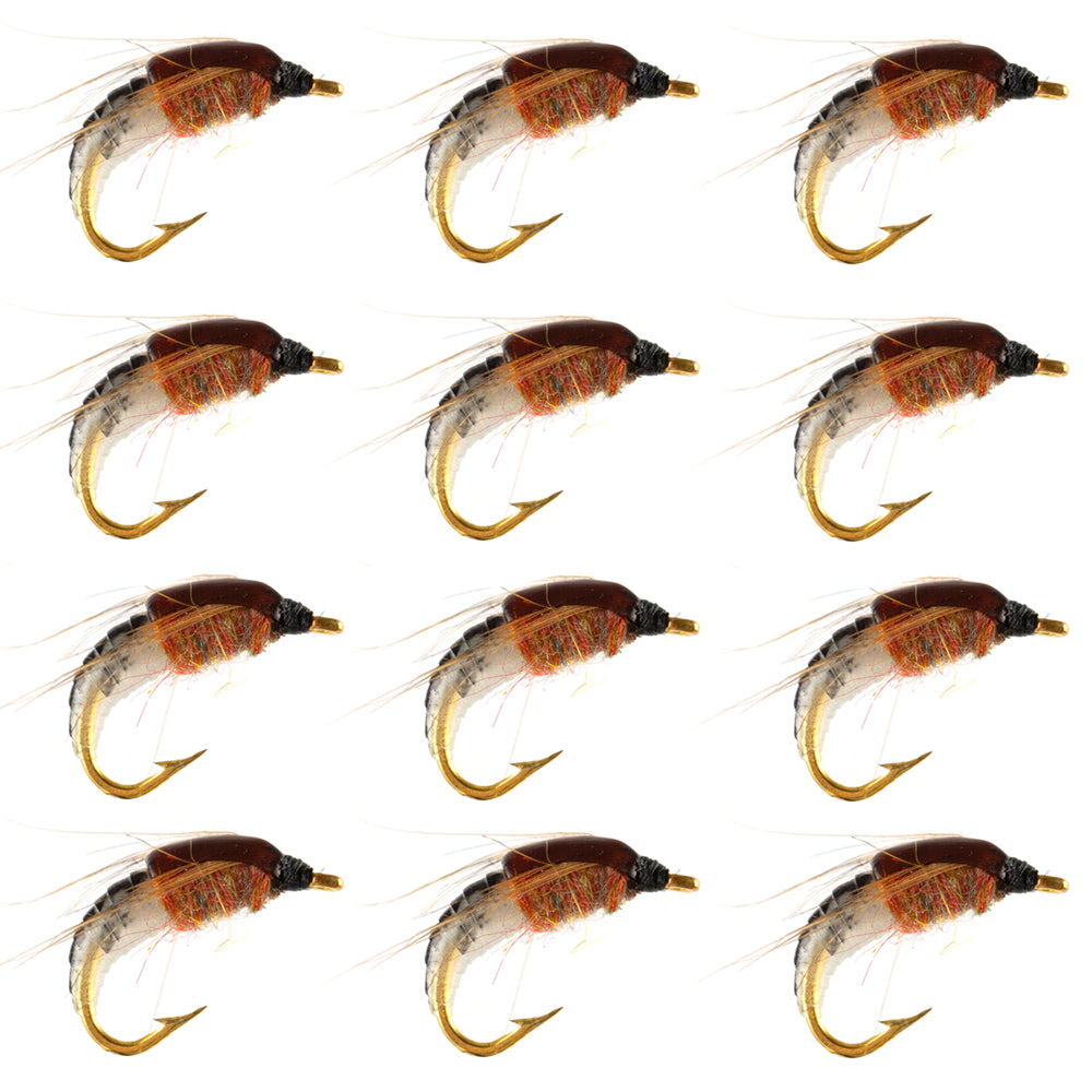 HERCULES Sturdy Realistic Nymph Scud Flies, Fly Fishing Lures, Wet Flies