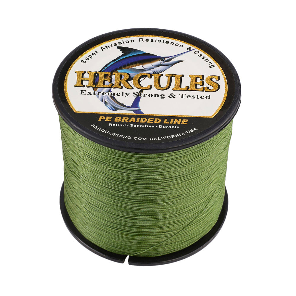 1000M 1094Yds Army Green 10lb-300lb HERCULES PE Braided Fishing Line 8 Strands