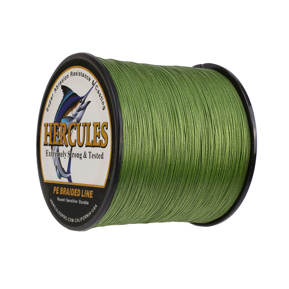 1000M 1094Yds Army Green 10lb-300lb HERCULES PE Braided Fishing Line 8 Strands