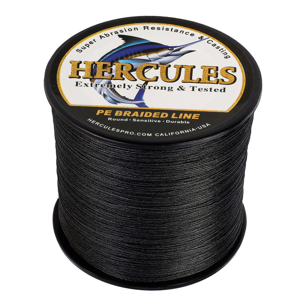 1000M 1094Yds Black 10lb-300lb HERCULES PE Braided Fishing Line 8 Strands