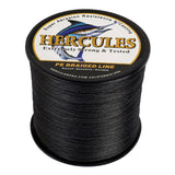 1000M 1094Yds Black 10lb-300lb HERCULES PE Braided Fishing Line 8 Strands