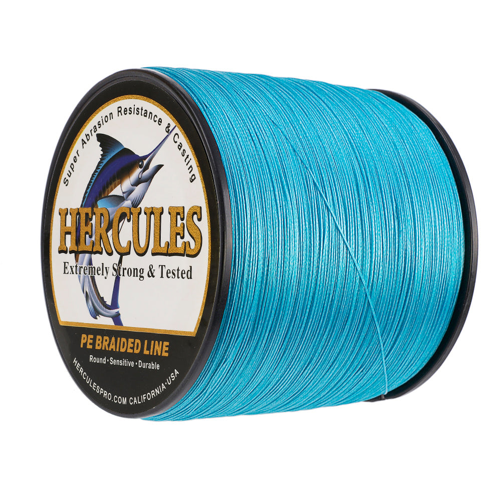 1000M 1094Yds Blue 10lb-300lb HERCULES PE Braided Fishing Line 8 Strands