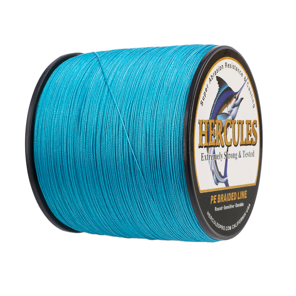 1000M 1094Yds Blue 10lb-300lb HERCULES PE Braided Fishing Line 8 Strands