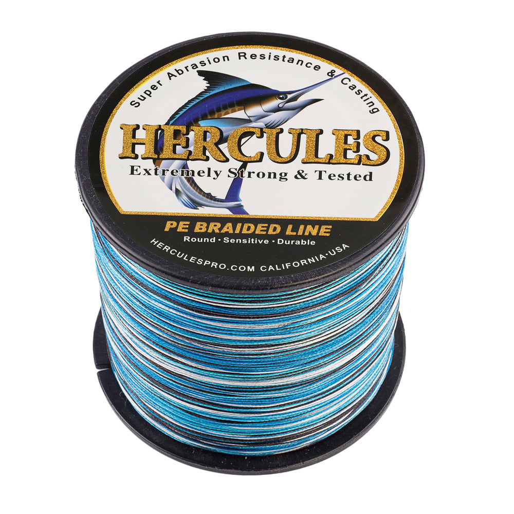 2000M 2187Yds Camo Blue 10lb-200lb HERCULES PE Braided Fishing Line 8 Strands