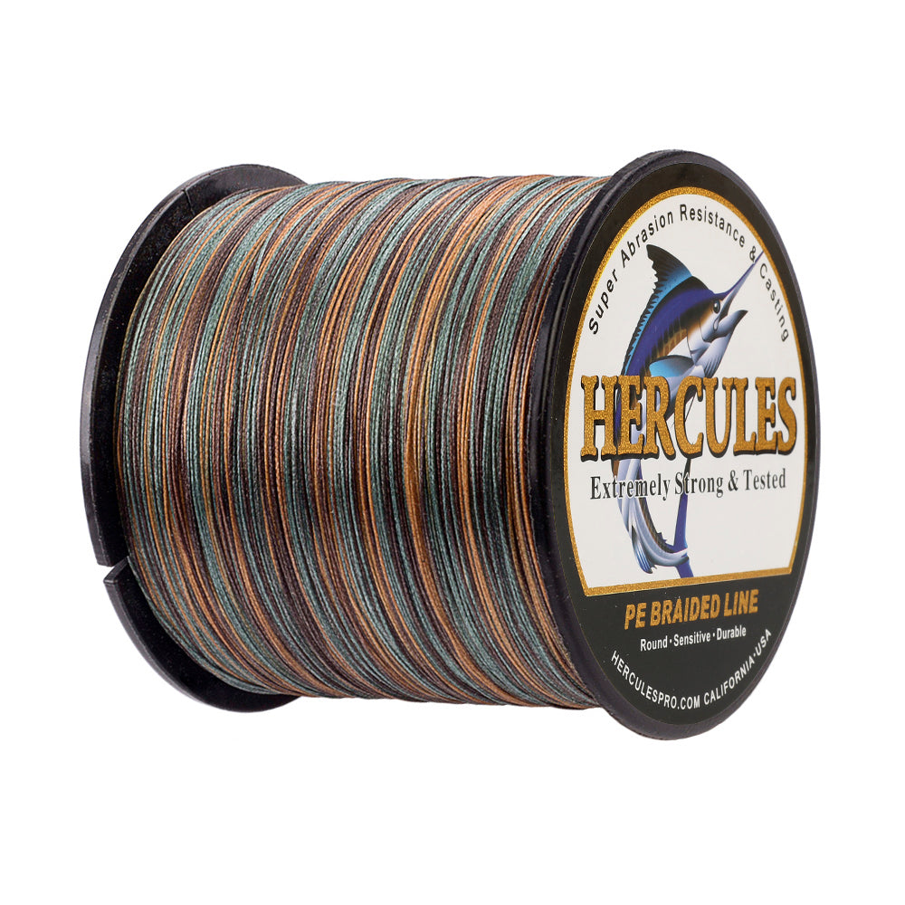 2000M 2187Yds Camouflage 10lb-200lb HERCULES PE Braided Fishing Line 8 Strands