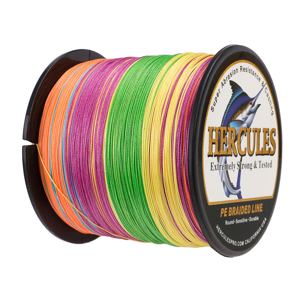 2000M 2187Yds Multicolor 10lb-200lb HERCULES PE Braided Fishing Line 8 Strands