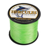 1000M 1094Yds Fluo Green 10lb-300lb HERCULES PE Braided Fishing Line 8 Strands