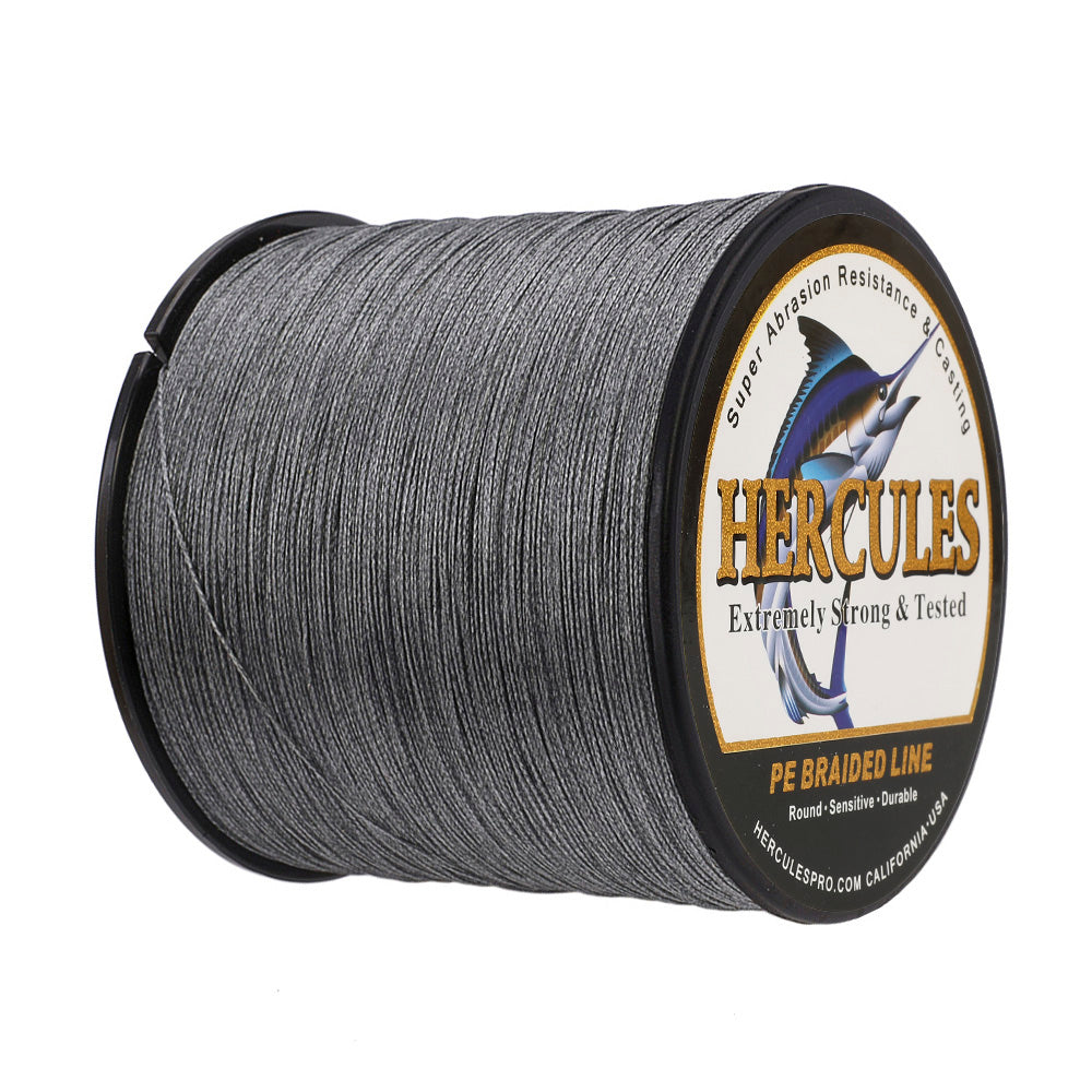 1000M 1094Yds Grey 10lb-300lb HERCULES PE Braided Fishing Line 8 Strands