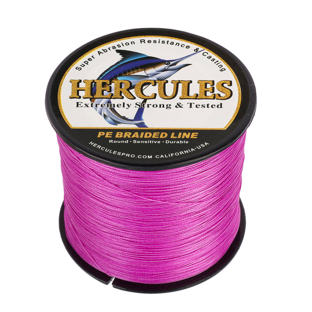 1500M 1640Yds Pink 10lb-200lb HERCULES PE Braided Fishing Line 8 Strands