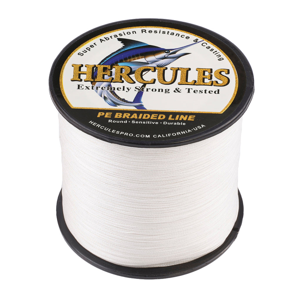 2000M 2187Yds White 10lb-200lb HERCULES PE Braided Fishing Line 8 Strands
