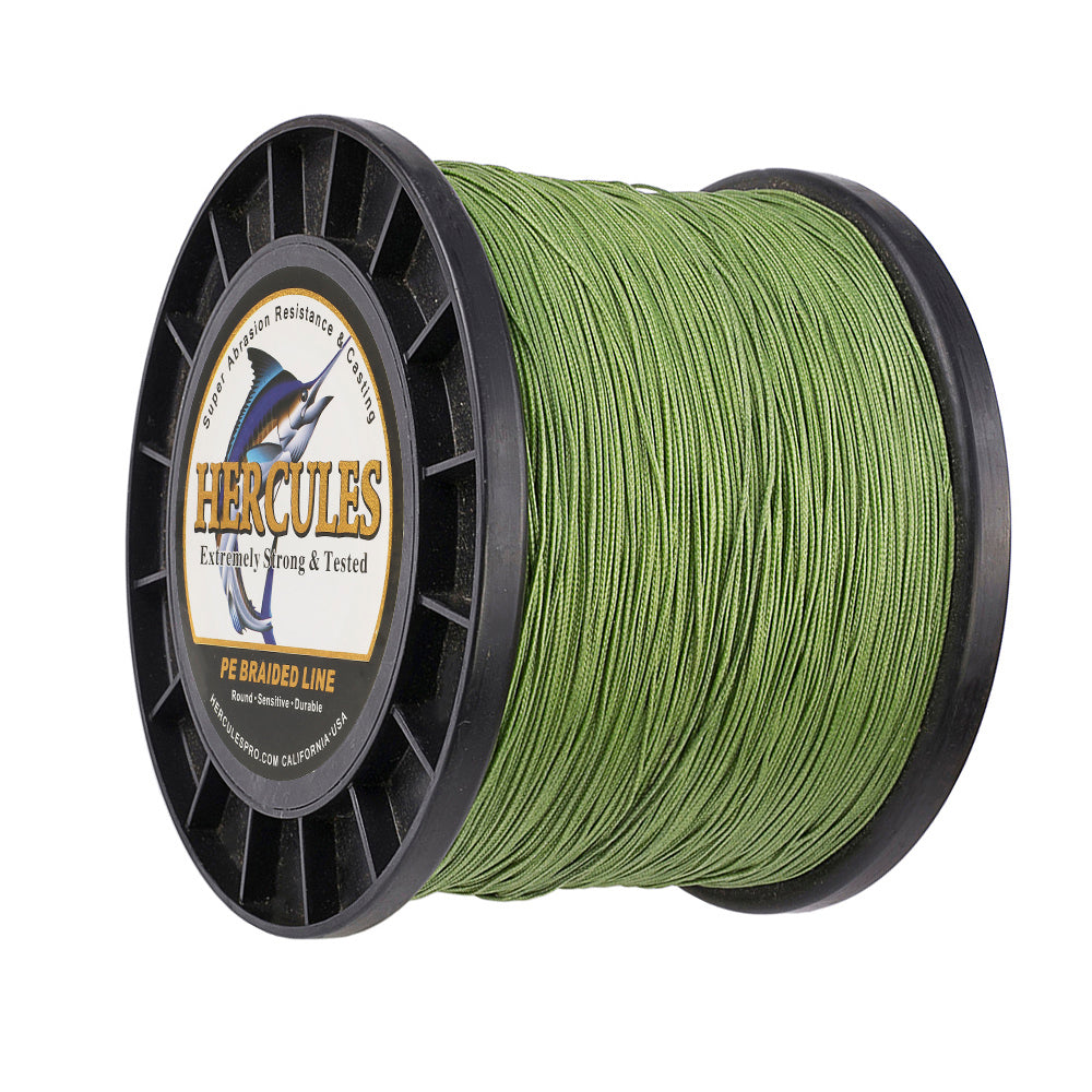 1000M 1094Yds Army Green 10lb-300lb HERCULES PE Braided Fishing Line 8 Strands