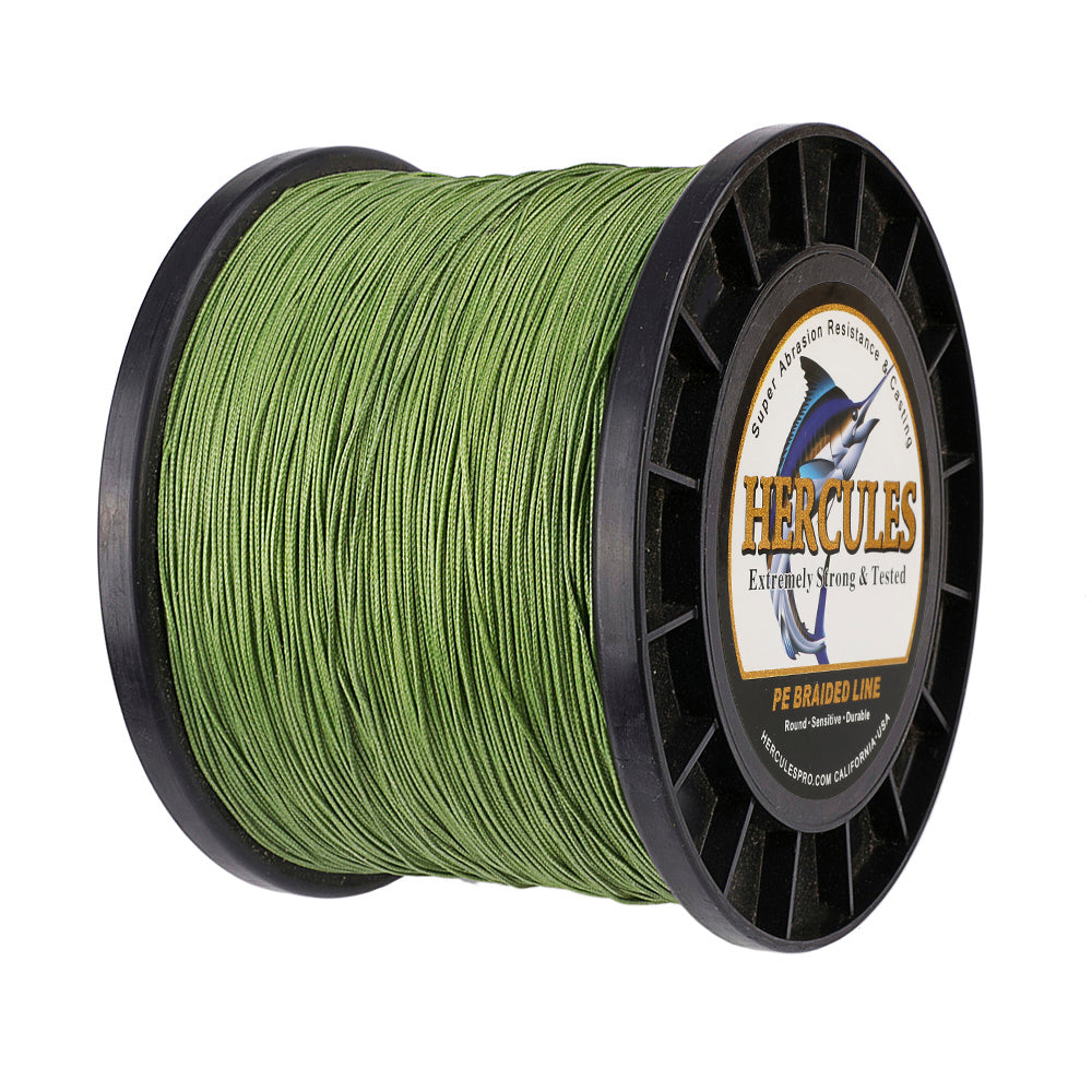1000M 1094Yds Army Green 10lb-300lb HERCULES PE Braided Fishing Line 8 Strands