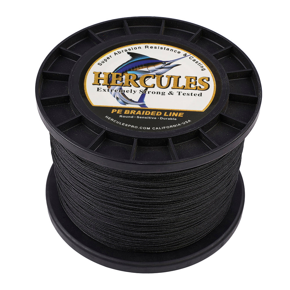 2000M 2187Yds Black 10lb-200lb HERCULES PE Braided Fishing Line 8 Strands