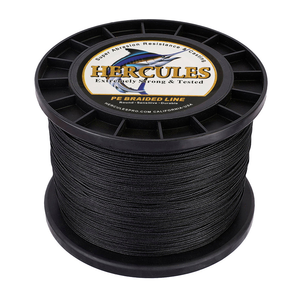 1000M 1094Yds Black 10lb-300lb HERCULES PE Braided Fishing Line 8 Strands