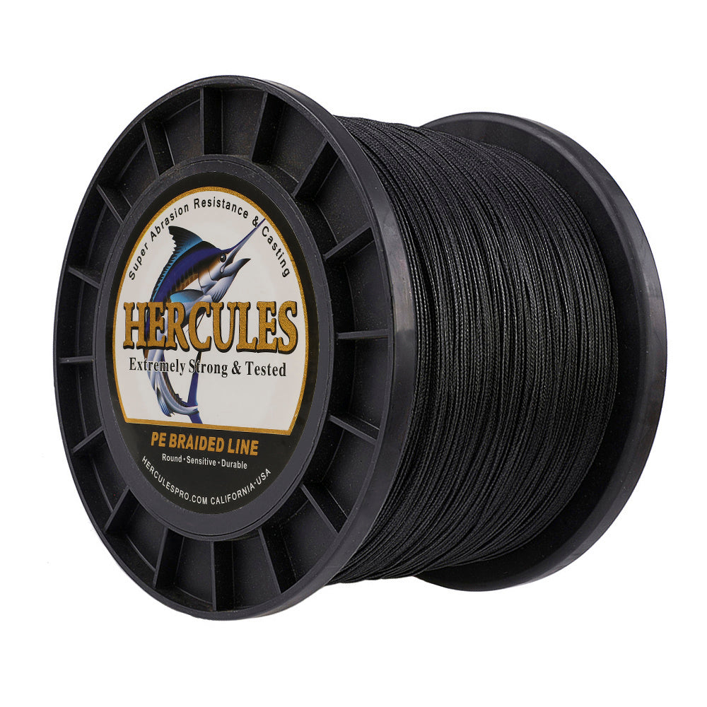2000M 2187Yds Black 10lb-200lb HERCULES PE Braided Fishing Line 8 Strands