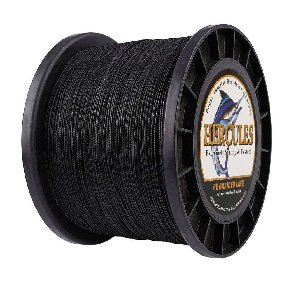 2000M 2187Yds Black 10lb-200lb HERCULES PE Braided Fishing Line 8 Strands