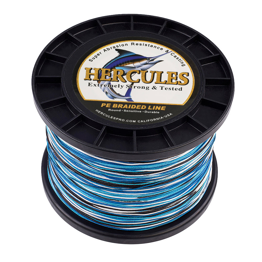 2000M 2187Yds Camo Blue 10lb-200lb HERCULES PE Braided Fishing Line 8 Strands