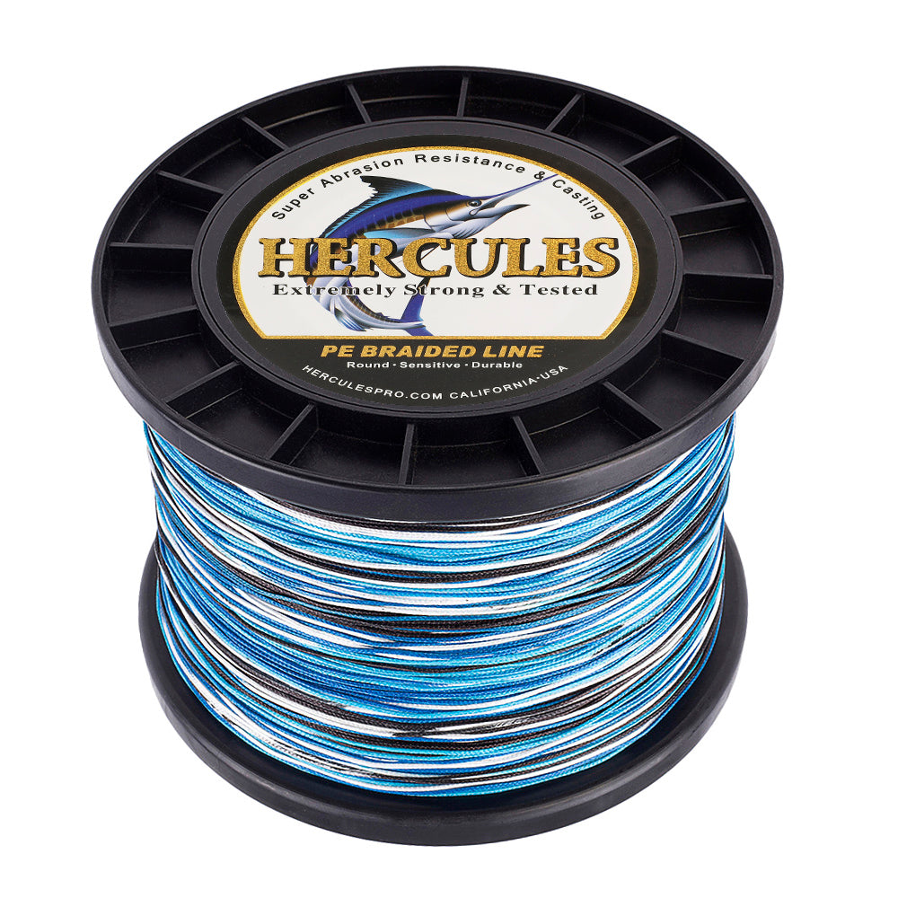 1000M 1094Yds Camo Blue 10lb-300lb HERCULES PE Braided Fishing Line 8 Strands