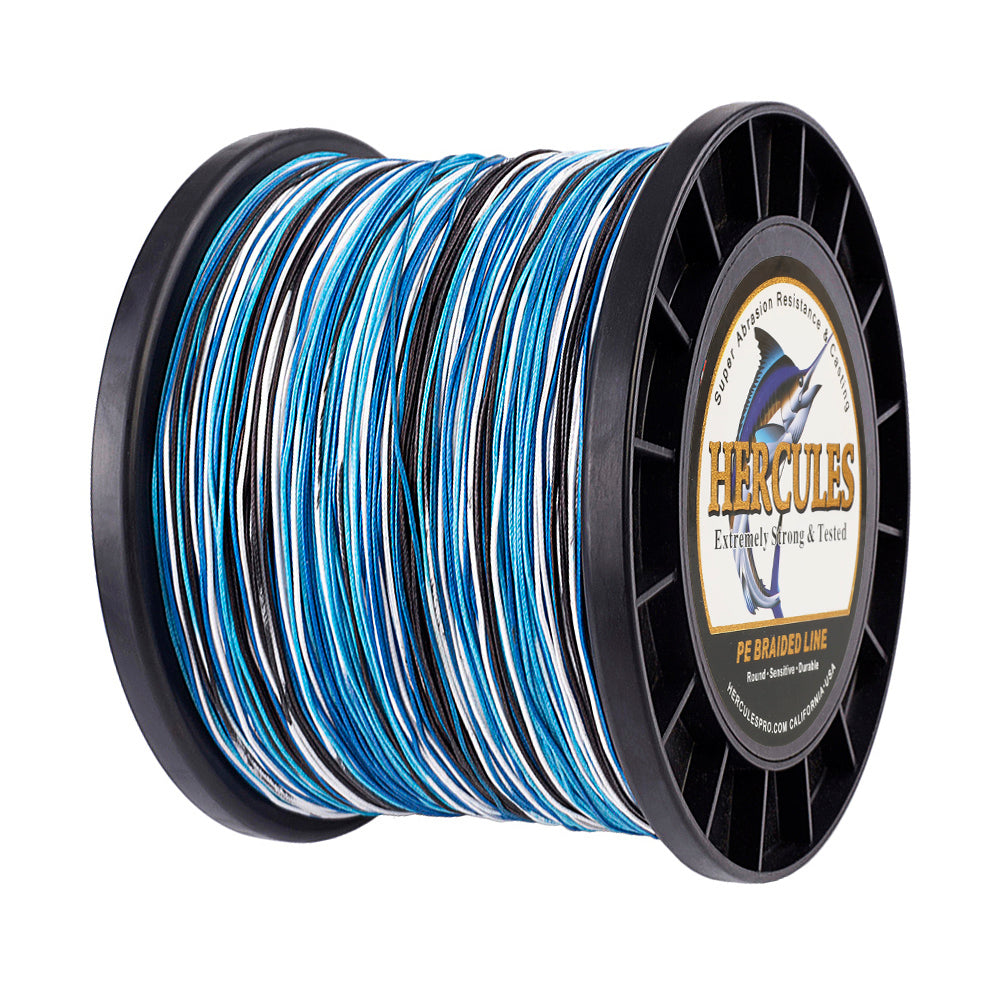 1000M 1094Yds Camo Blue 10lb-300lb HERCULES PE Braided Fishing Line 8 Strands