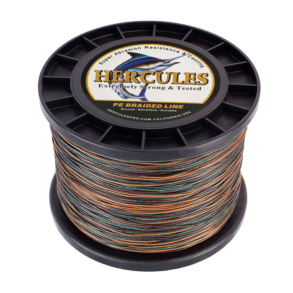 2000M 2187Yds Camouflage 10lb-200lb HERCULES PE Braided Fishing Line 8 Strands