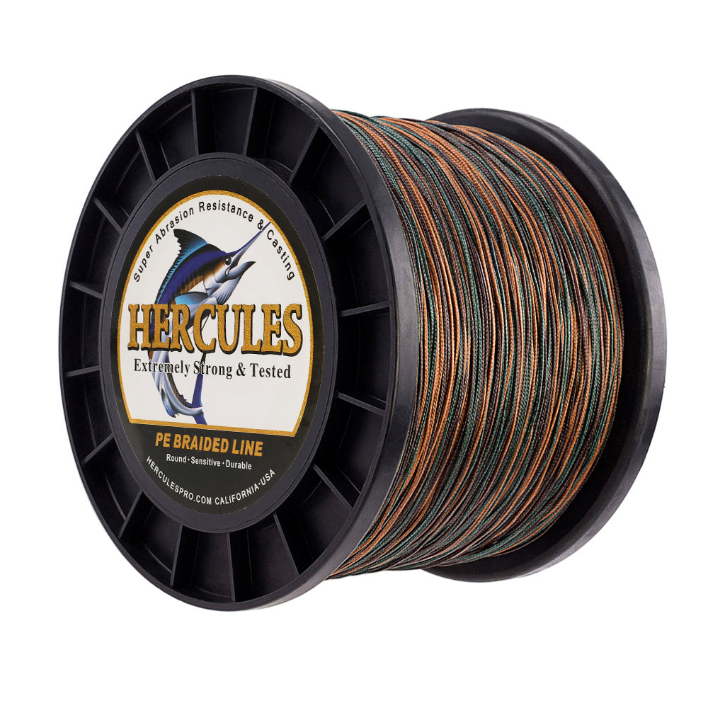 2000M 2187Yds Camouflage 10lb-200lb HERCULES PE Braided Fishing Line 8 Strands