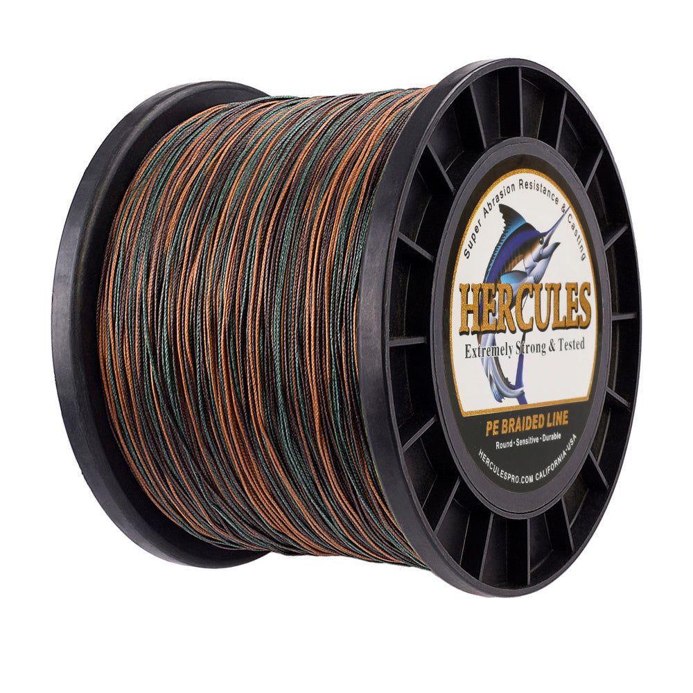 2000M 2187Yds Camouflage 10lb-200lb HERCULES PE Braided Fishing Line 8 Strands