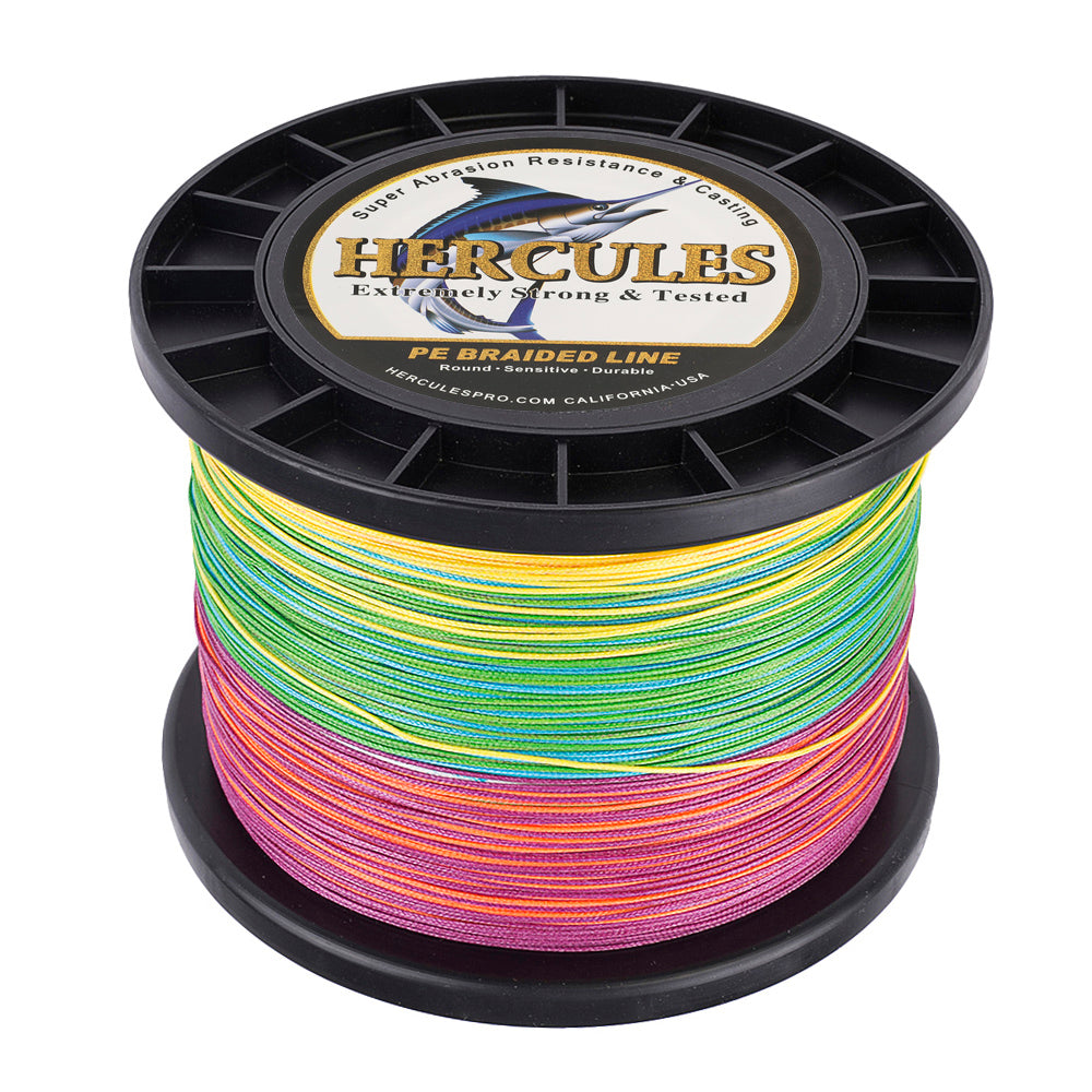 1000M 1094Yds Multicolor 10lb-300lb HERCULES PE Braided Fishing Line 8 Strands