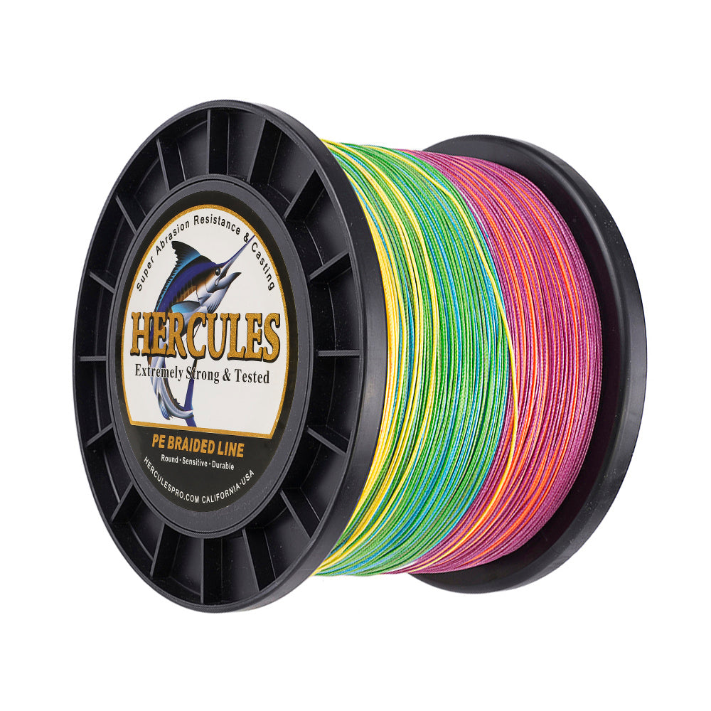 2000M 2187Yds Multicolor 10lb-200lb HERCULES PE Braided Fishing Line 8 Strands