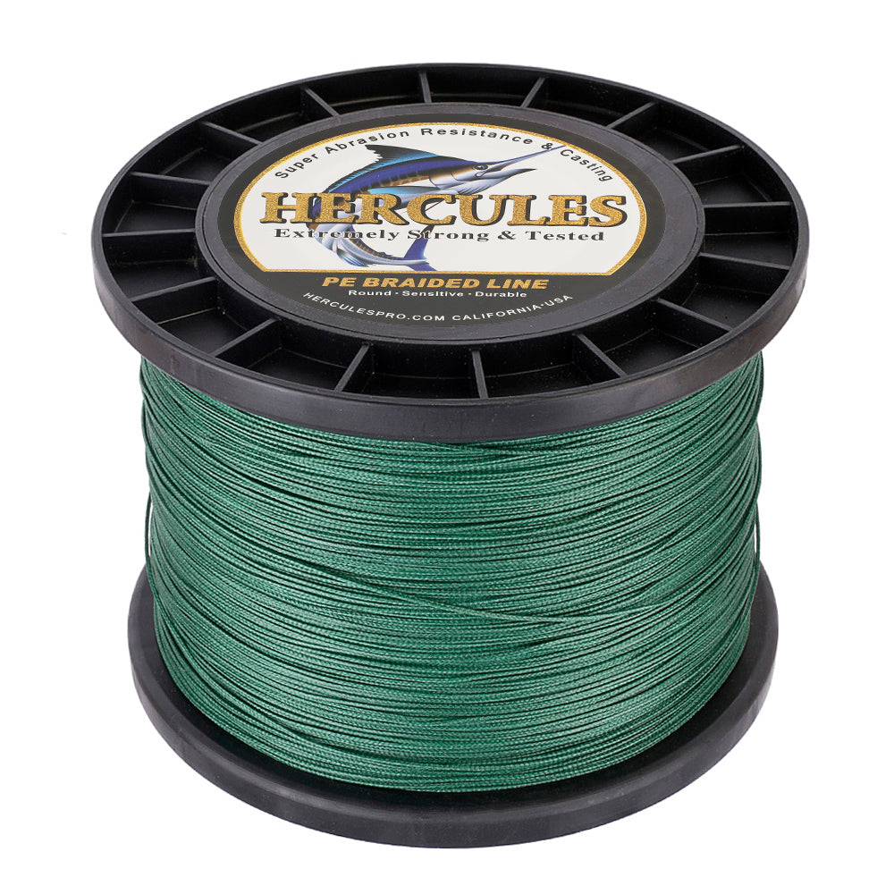 1000M 1094Yds Green 10lb-300lb HERCULES PE Braided Fishing Line 8 Strands