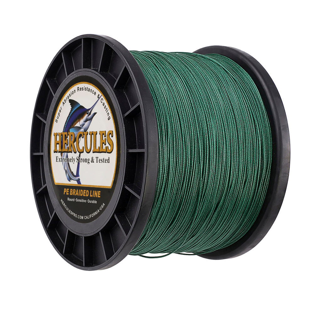 2000M 2187Yds Green 10lb-200lb HERCULES PE Braided Fishing Line 8 Strands