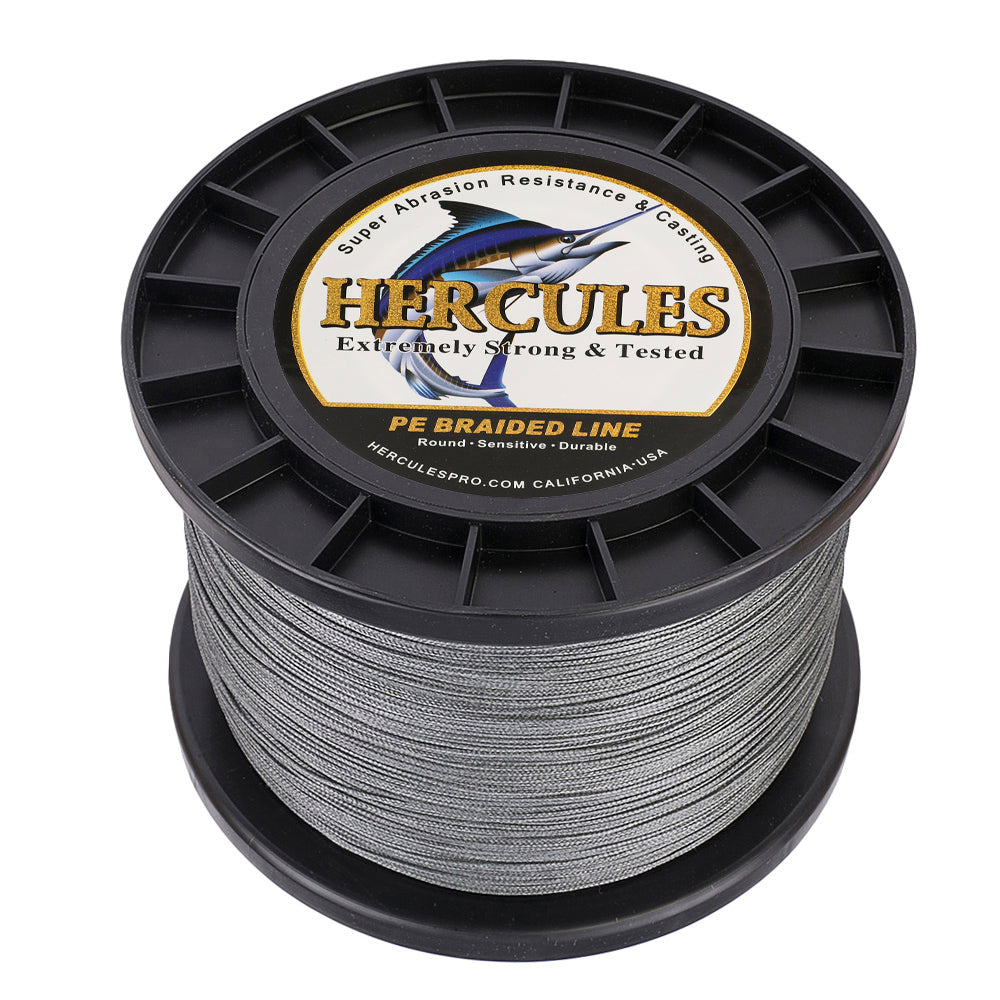 1000M 1094Yds Grey 10lb-300lb HERCULES PE Braided Fishing Line 8 Strands