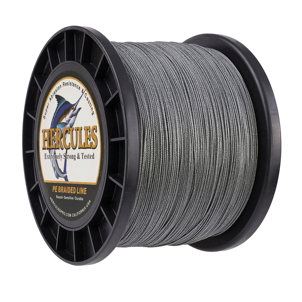 1000M 1094Yds Grey 10lb-300lb HERCULES PE Braided Fishing Line 8 Strands