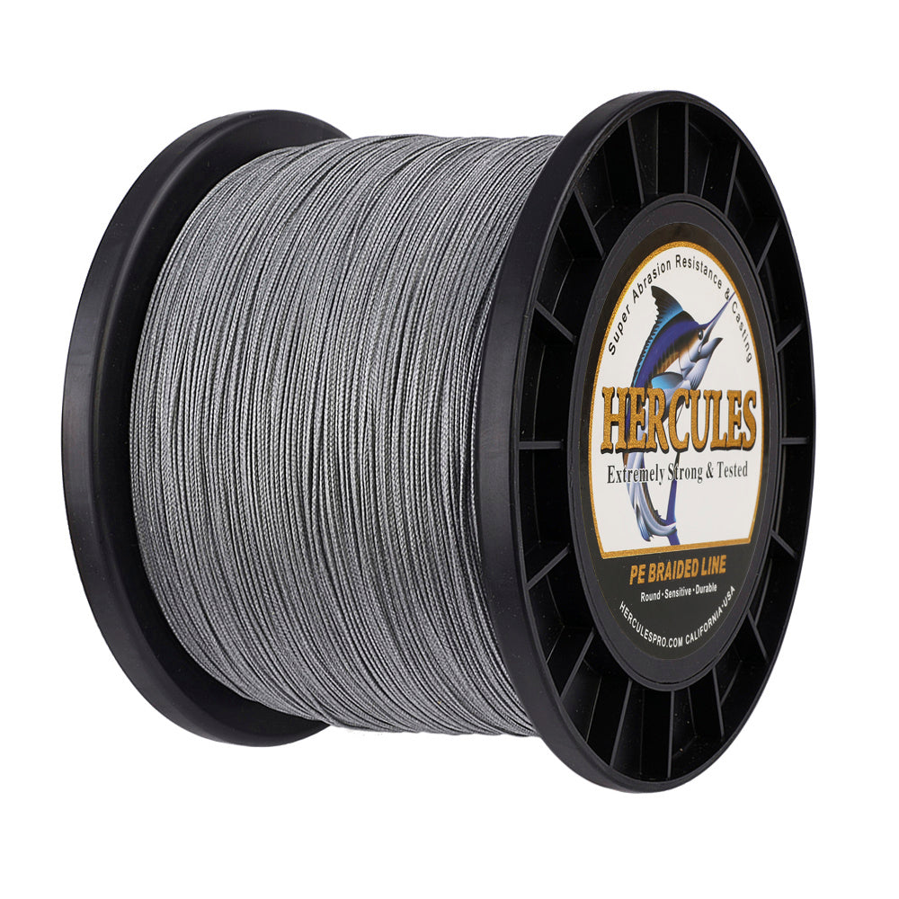 2000M 2187Yds Grey 10lb-200lb HERCULES PE Braided Fishing Line 8 Strands
