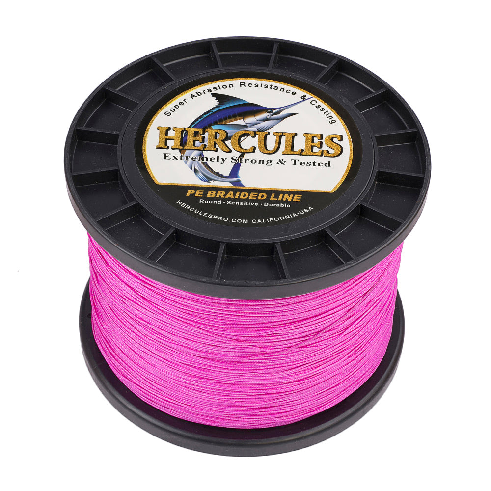 2000M 2187Yds Pink 10lb-200lb HERCULES PE Braided Fishing Line 8 Strands