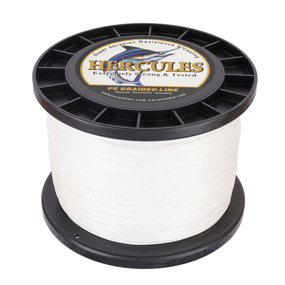 2000M 2187Yds White 10lb-200lb HERCULES PE Braided Fishing Line 8 Strands