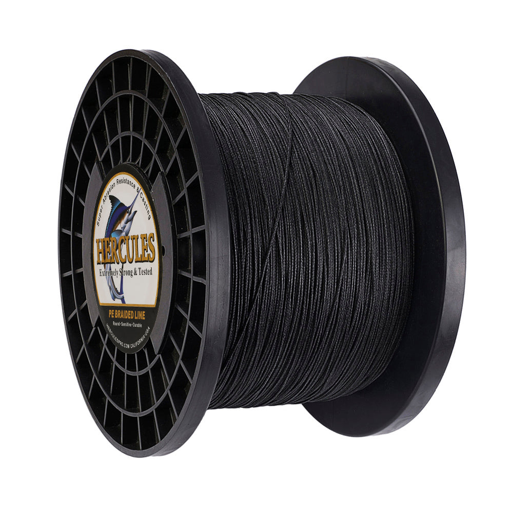 1000M 1094Yds Black 10lb-300lb HERCULES PE Braided Fishing Line 8 Strands