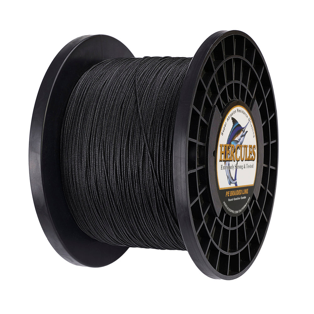 1000M 1094Yds Black 10lb-300lb HERCULES PE Braided Fishing Line 8 Strands