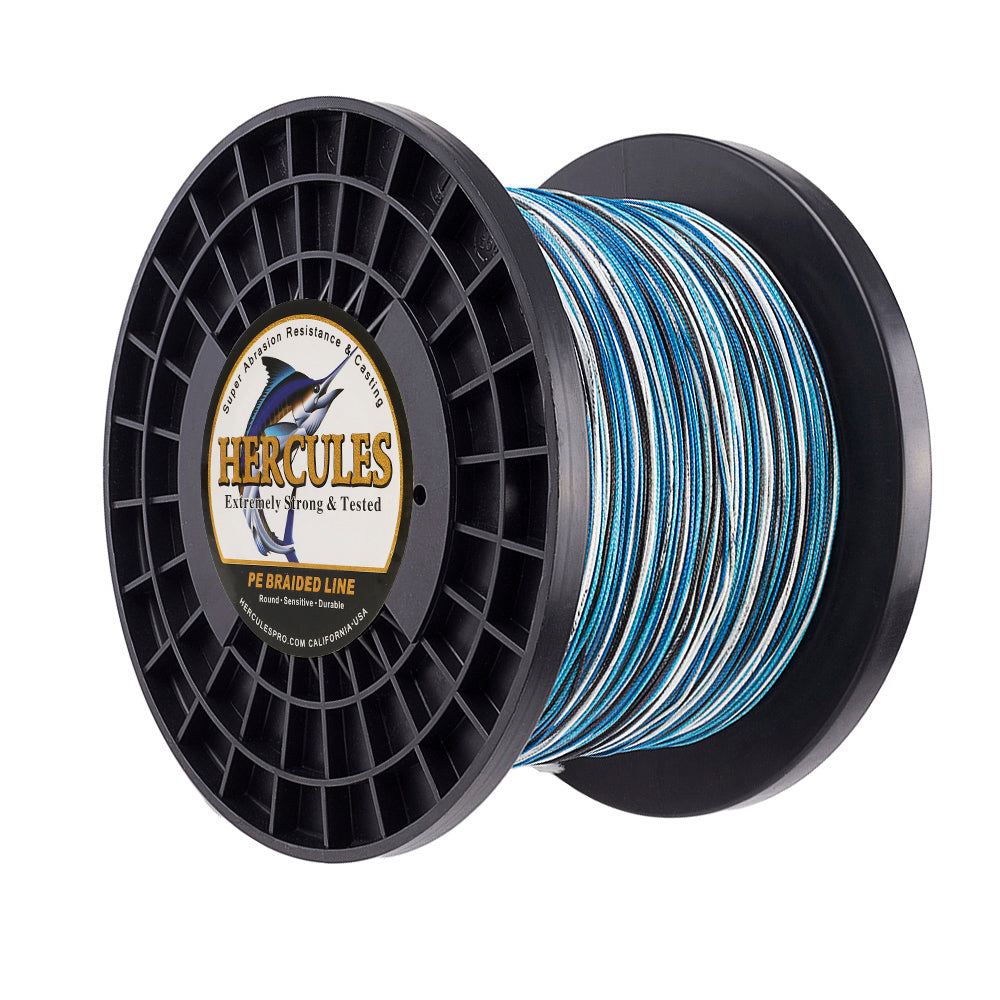 1000M 1094Yds Camo Blue 10lb-300lb HERCULES PE Braided Fishing Line 8 Strands