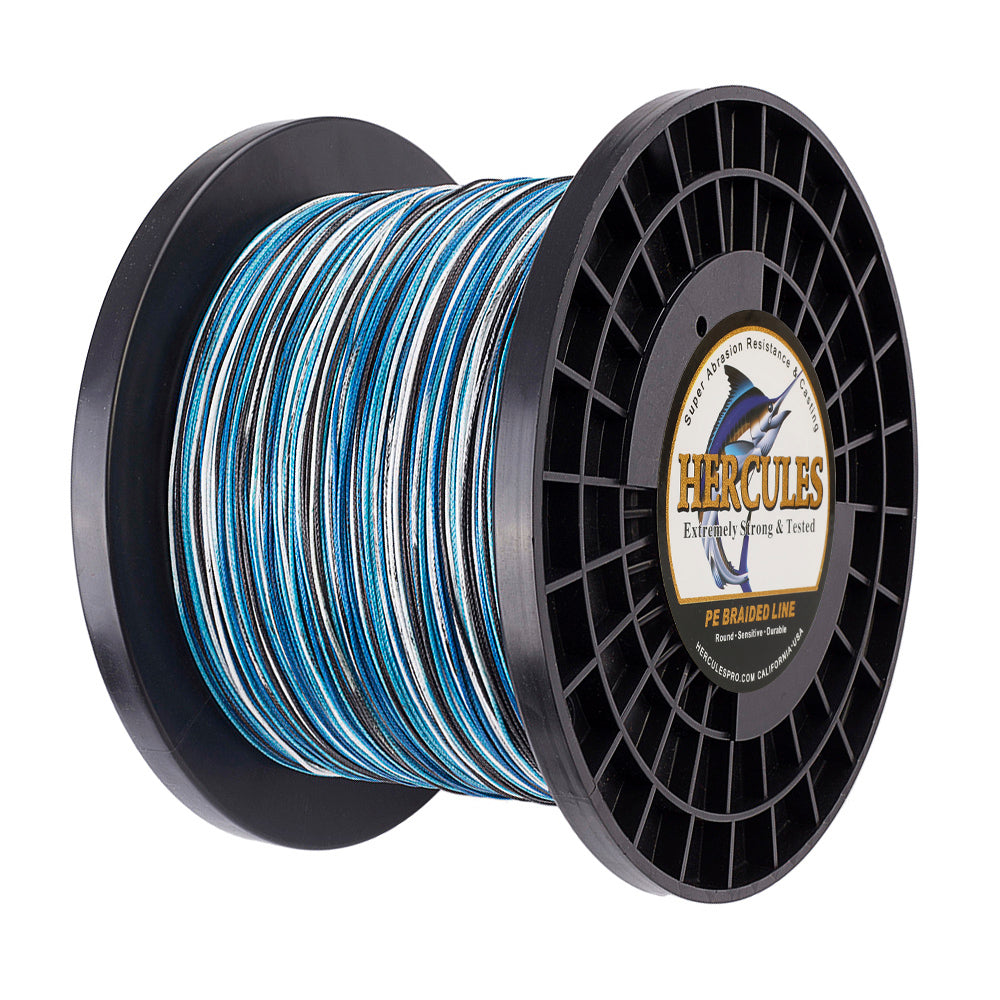1000M 1094Yds Camo Blue 10lb-300lb HERCULES PE Braided Fishing Line 8 Strands
