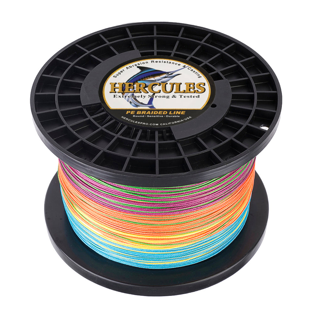 1000M 1094Yds Multicolor 10lb-300lb HERCULES PE Braided Fishing Line 8 Strands