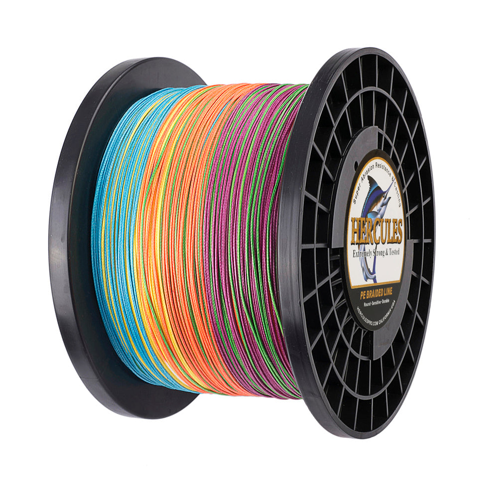 1000M 1094Yds Multicolor 10lb-300lb HERCULES PE Braided Fishing Line 8 Strands