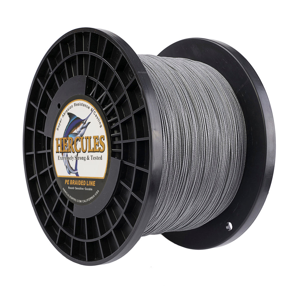 1000M 1094Yds Grey 10lb-300lb HERCULES PE Braided Fishing Line 8 Strands