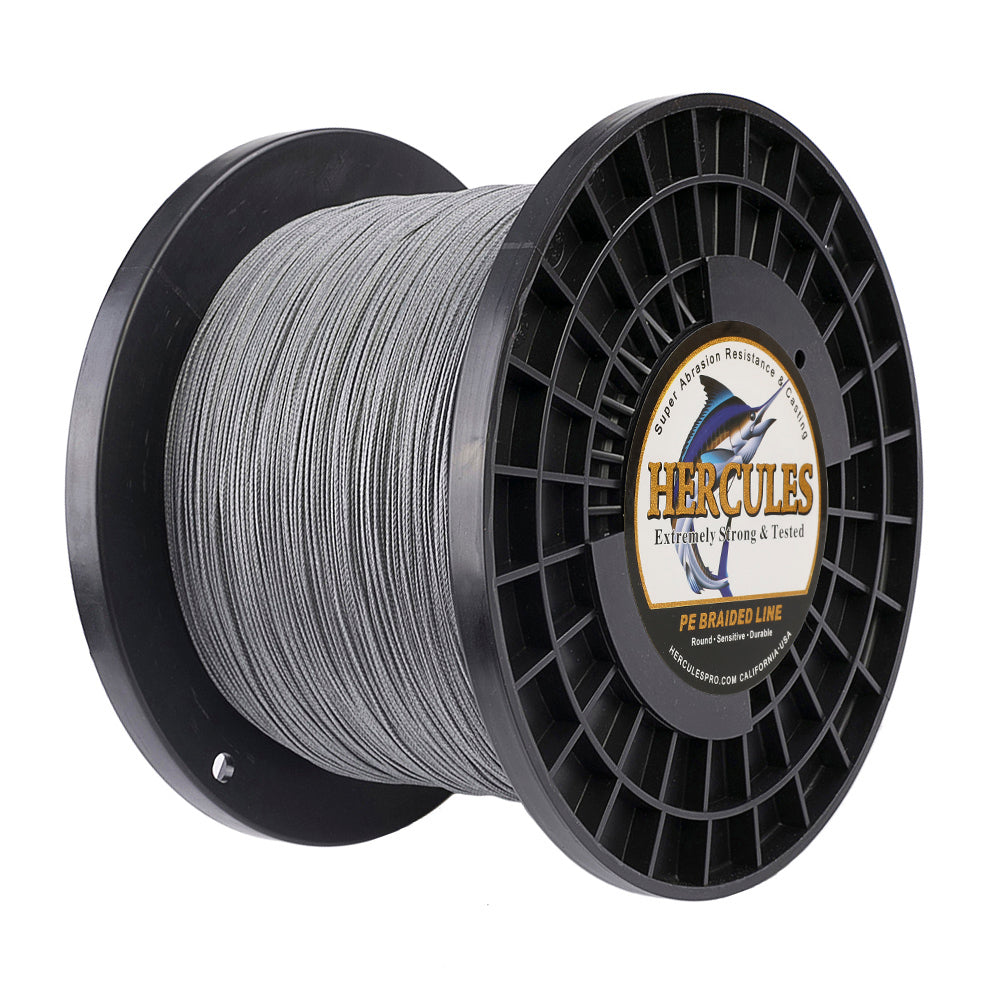 1000M 1094Yds Grey 10lb-300lb HERCULES PE Braided Fishing Line 8 Strands