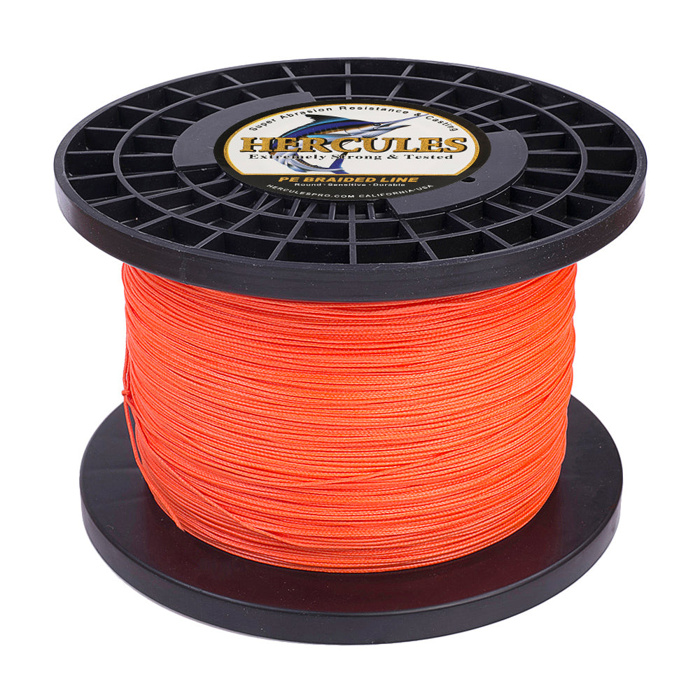 1000M 1094Yds Orange 10lb-300lb HERCULES PE Braided Fishing Line 8 Strands