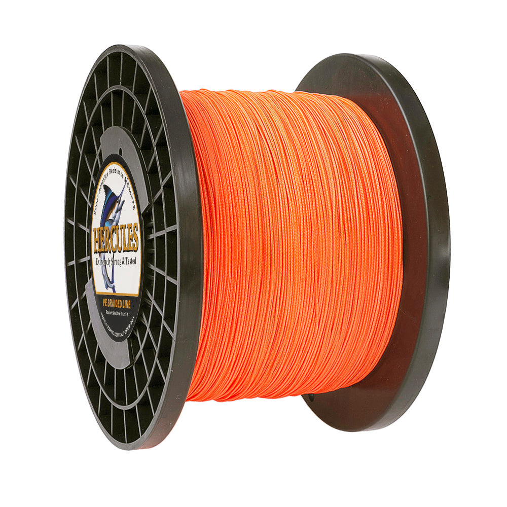 1000M 1094Yds Orange 10lb-300lb HERCULES PE Braided Fishing Line 8 Strands