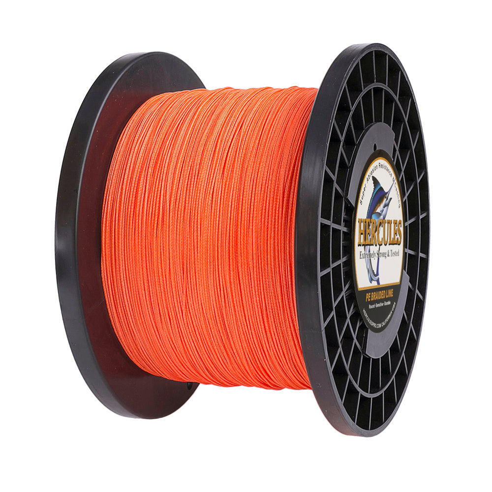 1000M 1094Yds Orange 10lb-300lb HERCULES PE Braided Fishing Line 8 Strands