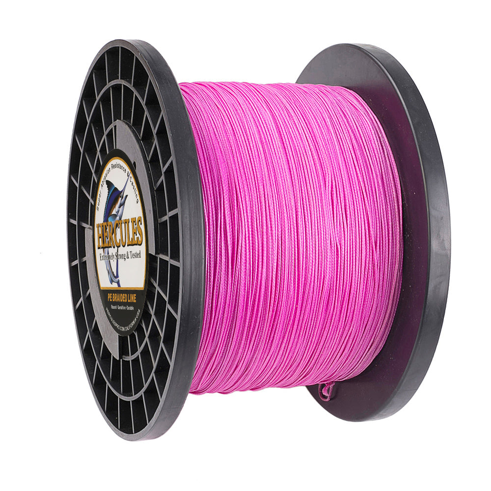 1000M 1094Yds Pink 10lb-300lb HERCULES PE Braided Fishing Line 8 Strands