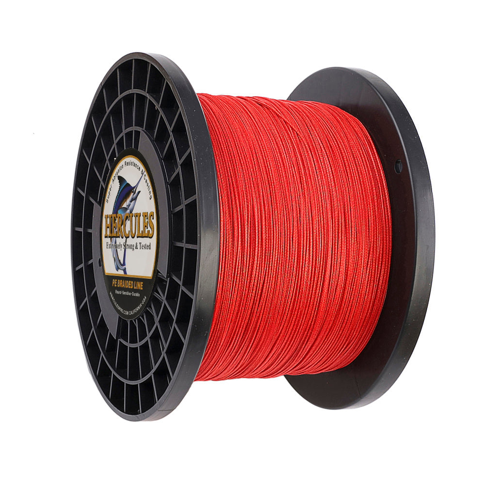 1000M 1094Yds Red 10lb-300lb HERCULES PE Braided Fishing Line 8 Strands
